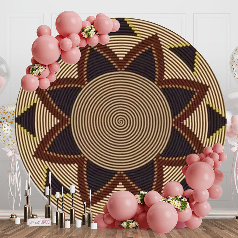 Lofaris Brown Traditional Ethiopian Basket Round Backdrop