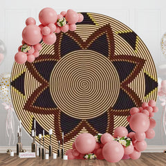 Lofaris Brown Traditional Ethiopian Basket Round Backdrop