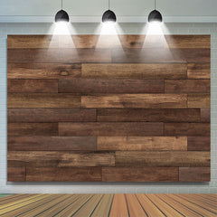 Lofaris Brown Wood Texture Wall Floor Artistic Portrait Backdrop