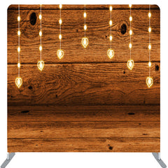 Lofaris Brown Wood Wall And Floor Fabric Backdrop For Party