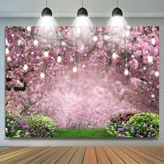 Lofaris Bucolic Pink Garden Blooming Floral Wedding Backdrop