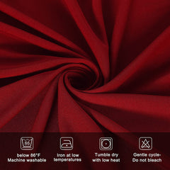 Lofaris Burgundy Fitted Spandex Rectangle Banquet Table Cover