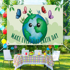 Lofaris Butterfly Green Earth Day Apirl Theme Party Backdrop