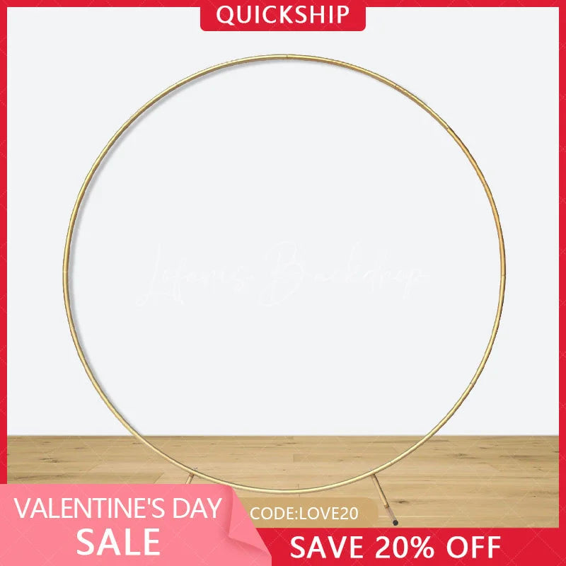 Lofaris (7 Day Delivery) Round Metal Sturdy Backdrop Stand for Decoration