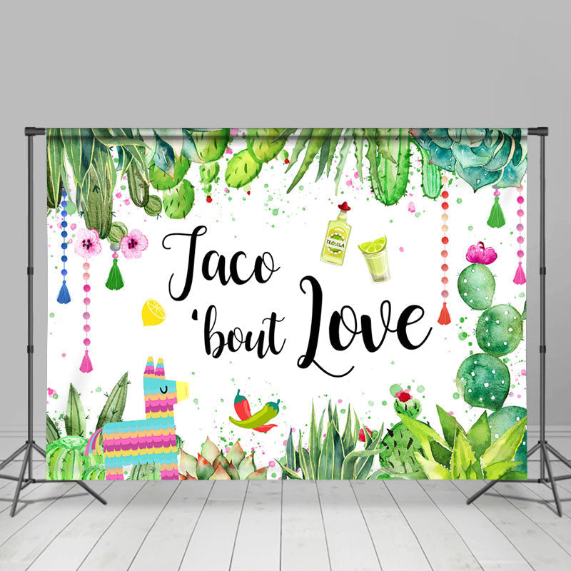Lofaris Cactus Taco Bout Love Mexican Bridal Shower Backdrop