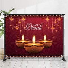 Lofaris Candle Burning Lights Laxmi Puja Diwali Backdrop