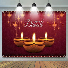 Lofaris Candle Burning Lights Laxmi Puja Diwali Backdrop