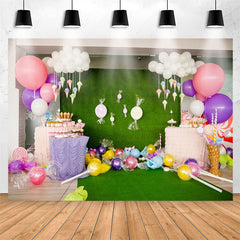 Lofaris Candy Balloons Dessert Party Scene Birthday Backdrop