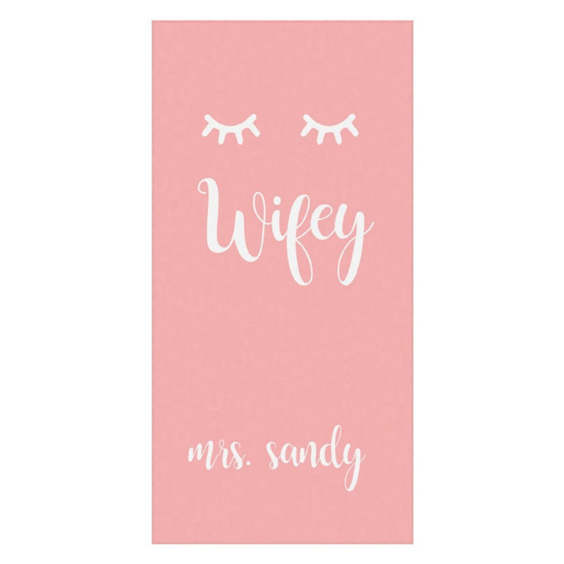 Lofaris Candy Pink Custom Name Beach Towel for Girl