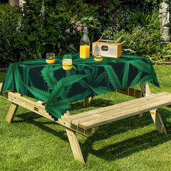 Lofaris Cannabis Weed Leaves Decorative Rectangle Tablecloth