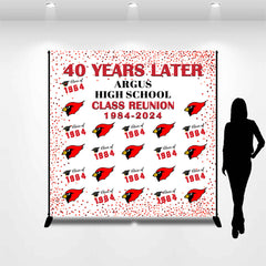 Lofaris Cardinal Step And Repeat Custom Class Reunion Backdrop