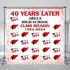 Lofaris Cardinal Step And Repeat Custom Class Reunion Backdrop