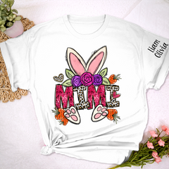Lofaris Carrot Flower Easter bunny Mimi And Kids T-Shirt