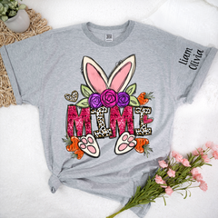Lofaris Carrot Flower Easter bunny Mimi And Kids T-Shirt