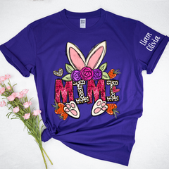 Lofaris Carrot Flower Easter bunny Mimi And Kids T-Shirt