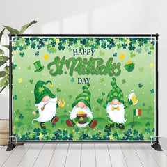 Lofaris Cartoon Gnomes Clover Happy St Patricks Day Backdrop