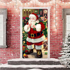 Lofaris Cartoon Santa Claus Gift Bag Christmas Door Cover