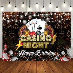 Lofaris Casino Night Poker Bokeh Happy Birthday Backdrop