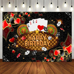 Lofaris Casino Poker Turnplate Sparkling Backdrop For Birthday