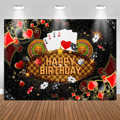 Lofaris Casino Poker Turnplate Sparkling Backdrop For Birthday
