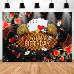 Lofaris Casino Poker Turnplate Sparkling Backdrop For Birthday