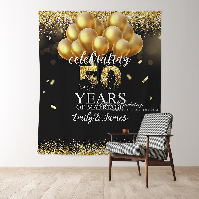 Lofaris Celebrating 50 Years Of Marriage For Wedding Backdrop