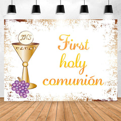 Lofaris Chalice Grape First Holy Communion Baptism Backdrop