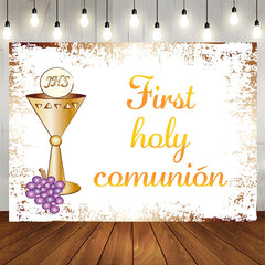 Lofaris Chalice Grape First Holy Communion Baptism Backdrop