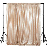 Lofaris Champagne Glitter Sequin Fabric Photography Booth Backdrop