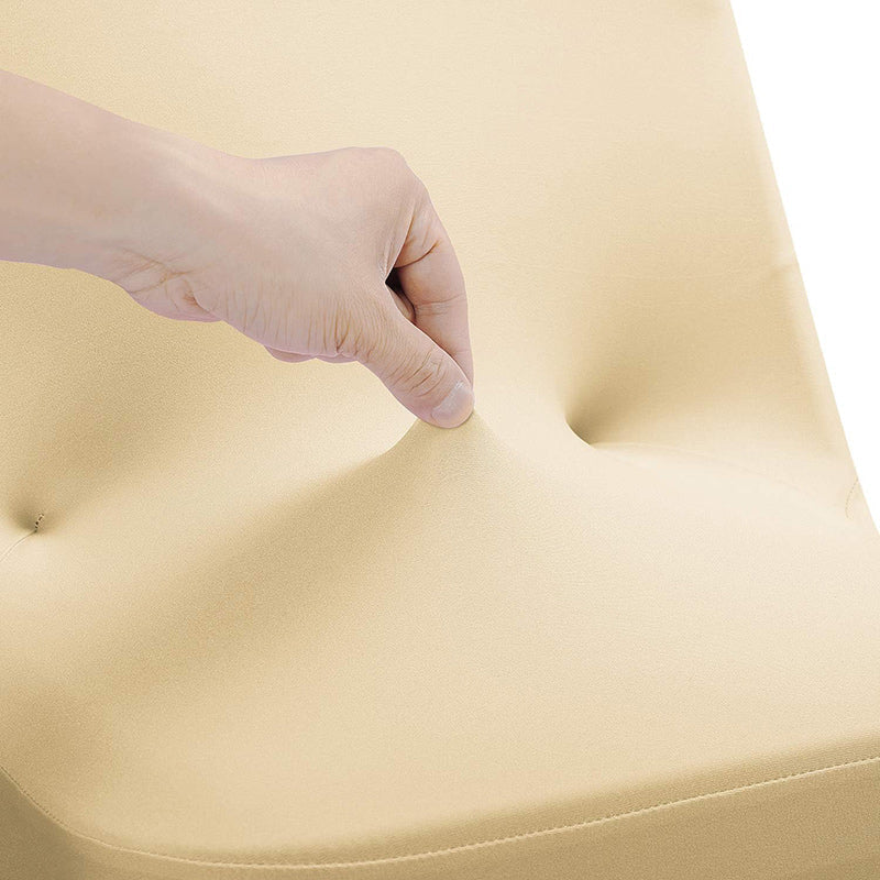 Lofaris Champagne Stretch Spandex Banquet Folding Chair Cover