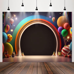 Lofaris Chichi Arch Balloons Colorful 1st Birthday Backdrop