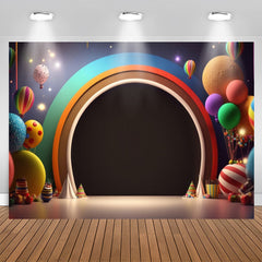 Lofaris Chichi Arch Balloons Colorful 1st Birthday Backdrop