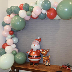 Lofaris Christmas Balloon Garland Arch Kit Pink Santa Elk Party Decor