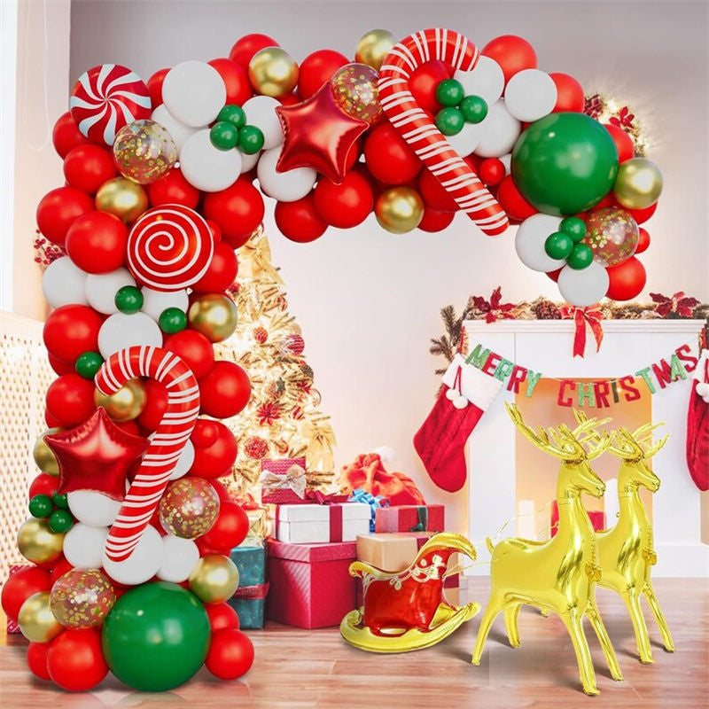 Lofaris Christmas Candy Balloons Garland Arch Kit Party Decorations