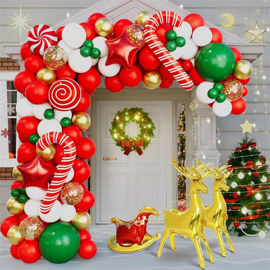 Lofaris Christmas Candy Balloons Garland Arch Kit Party Decorations