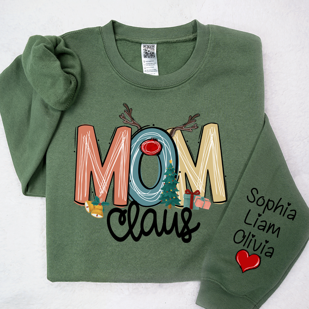 Lofaris Christmas Claus Mom And Kids Mother Day Gift For Sweatshirt LTP01
