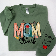 Lofaris Christmas Claus Mom And Kids Mother Day Gift For Sweatshirt LTP01