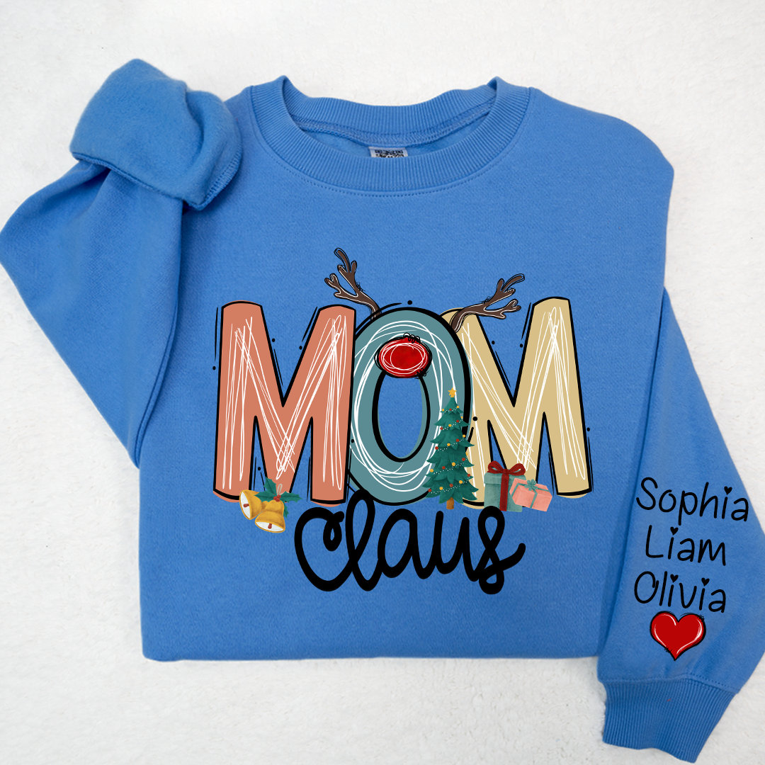 Lofaris Christmas Claus Mom And Kids Mother Day Gift For Sweatshirt LTP01