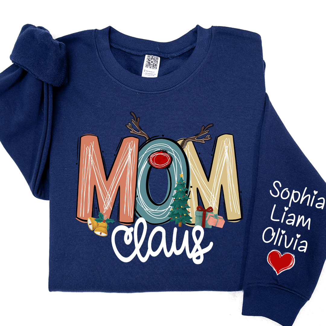 Lofaris Christmas Claus Mom And Kids Mother Day Gift For Sweatshirt LTP01