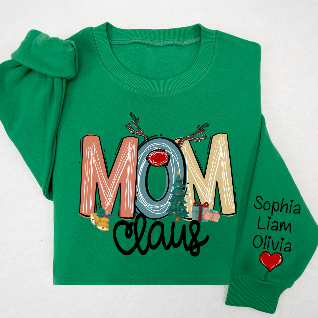 Lofaris Christmas Claus Mom And Kids Mother Day Gift For Sweatshirt LTP01