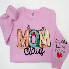Lofaris Christmas Claus Mom And Kids Mother Day Gift For Sweatshirt LTP01