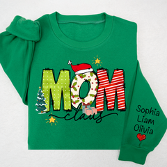 Lofaris Christmas Clip Art Mom And Kids Custom Sweatshirt