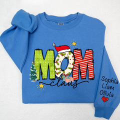 Lofaris Christmas Clip Art Mom And Kids Custom Sweatshirt