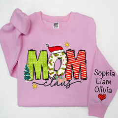 Lofaris Christmas Clip Art Mom And Kids Custom Sweatshirt