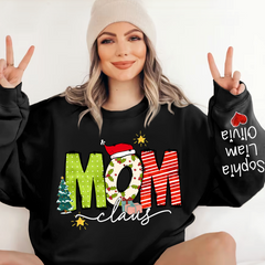Lofaris Christmas Clip Art Mom And Kids Custom Sweatshirt