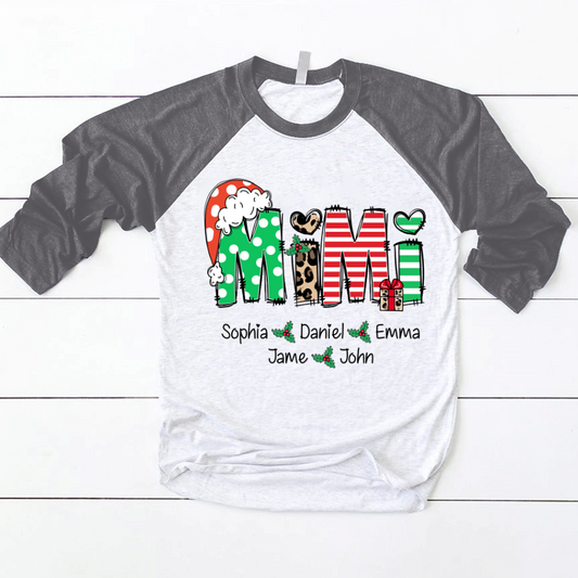 Lofaris Christmas Gift Kids Customized Name Baseball Shirt