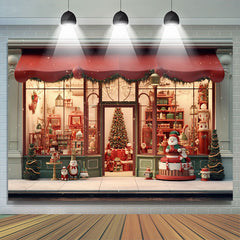 Lofaris Christmas Gift Shop Holiday Portrait Studio Backdrop