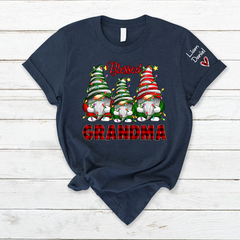 Lofaris Christmas Gnome Blessed Grandma And Kids T - Shirt