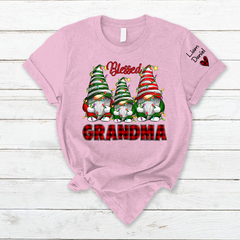 Lofaris Christmas Gnome Blessed Grandma And Kids T - Shirt