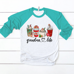 Lofaris Christmas Life Dessert Custom Name Baseball Shirt